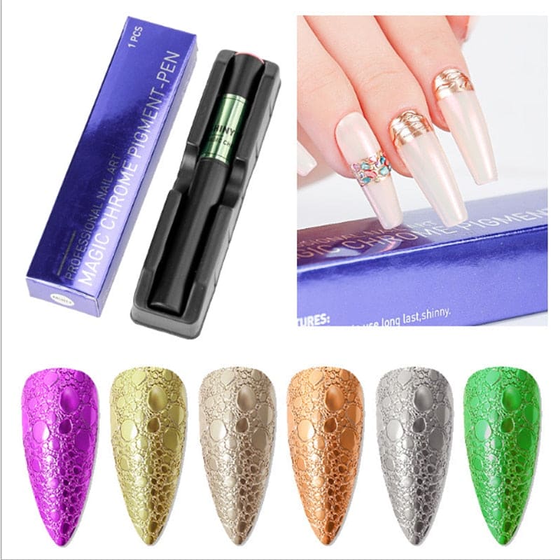 Hot 6 Color Nail Air Cushion Powder Pen