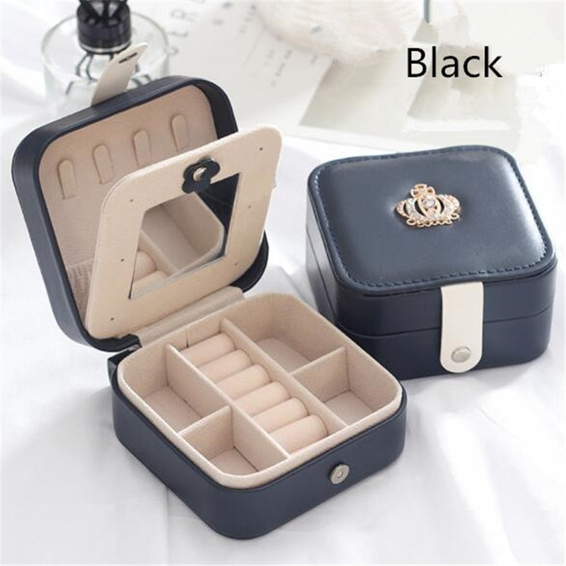 Travel Portable Jewelry PU Box