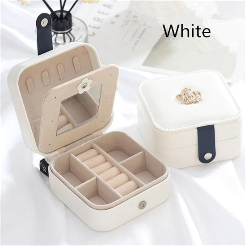 Travel Portable Jewelry PU Box