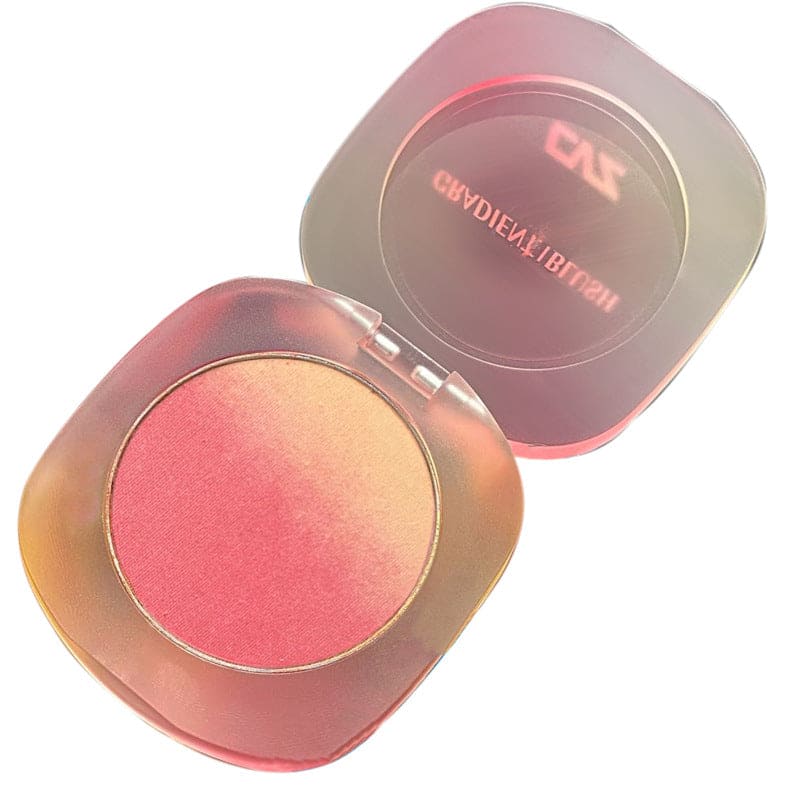 CVZ Three-color Gradient Blush Repair Plate Dirty Tea Pink Not Easy To Fly Powder Warm Color Blush Natural Nude Makeup Blush