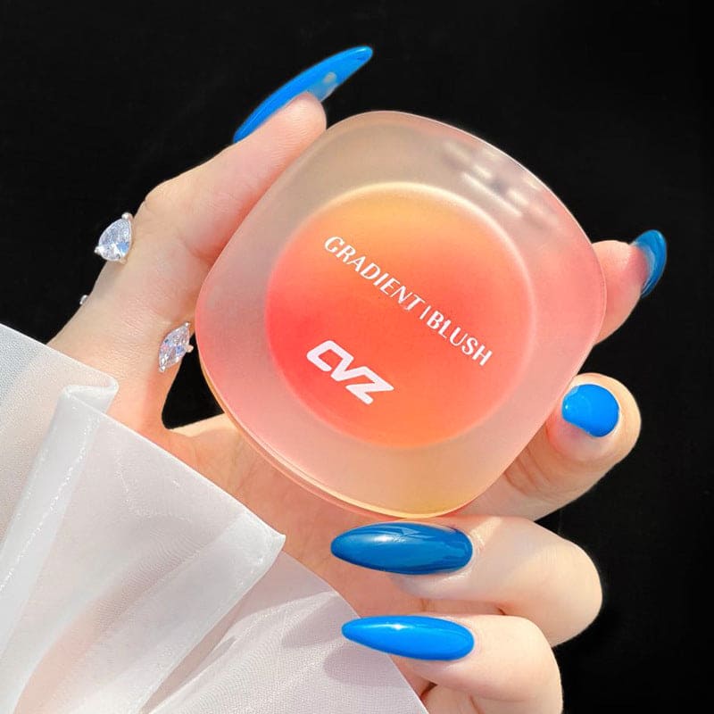 CVZ Three-color Gradient Blush Repair Plate Dirty Tea Pink Not Easy To Fly Powder Warm Color Blush Natural Nude Makeup Blush