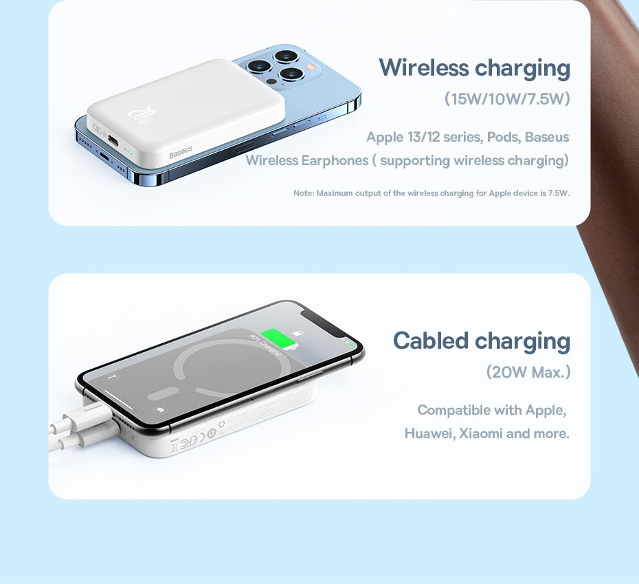 Magnetic Power Bank Wireless External Battery