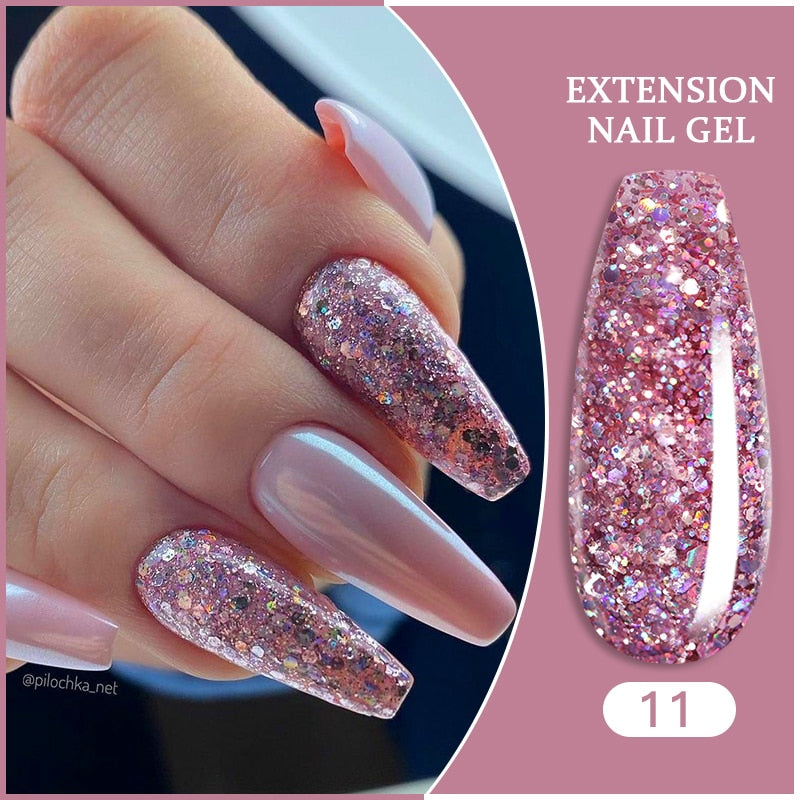 Glitter Extension UV Gel Nail Polish