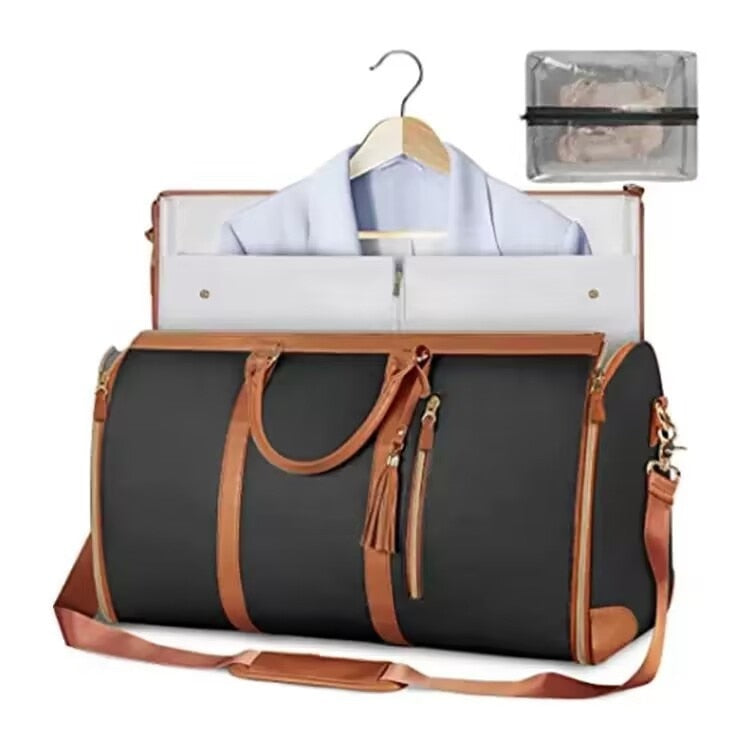 Large Size Pu Foldable Duffle Suit Bag For Travel