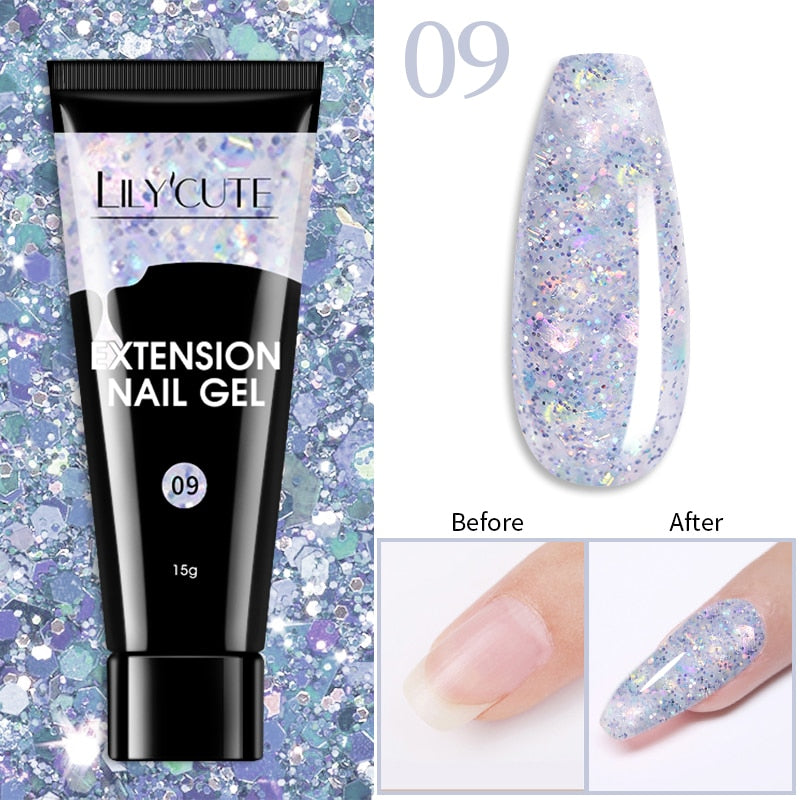 Glitter Extension UV Gel Nail Polish