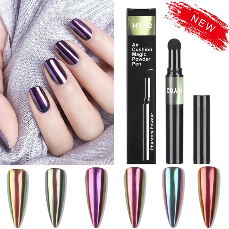 Hot 6 Color Nail Air Cushion Powder Pen